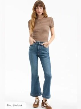 NWT Veronica Beard Carson Ankle Flare High Rise Jeans 25 Roadside Blue
